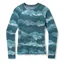 Smartwool Women's Classic Thermal Merino Base Layer Crew in Twilight Blue Mountain Scape